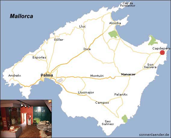 Karte / Position: Ausstellung im Castell de Capdepera