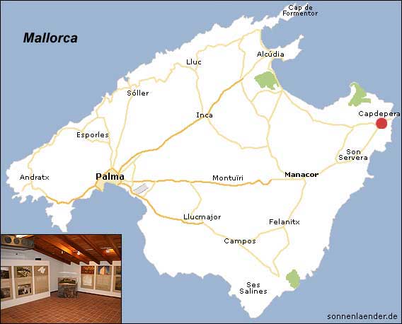 Karte / Position: Ausstellung im Castell de Capdepera