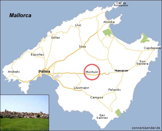 Karte / Position: Montuïri auf Mallorca