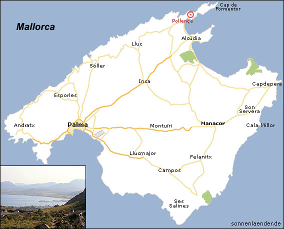 Karte / Position: Bucht von Pollença, Mallorca