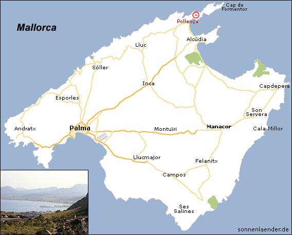 Karte / Position: Bucht von Pollena, Mallorca