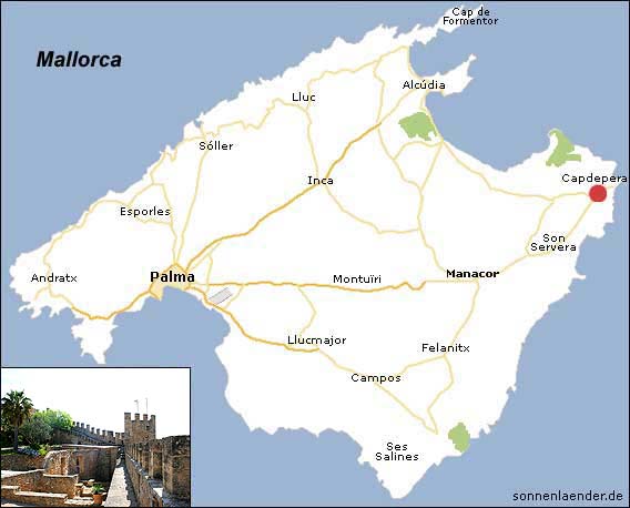 Karte / Position: Castell de Capdepera