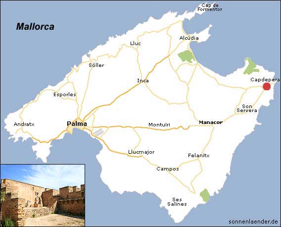 Karte / Position: Castell de Capdepera