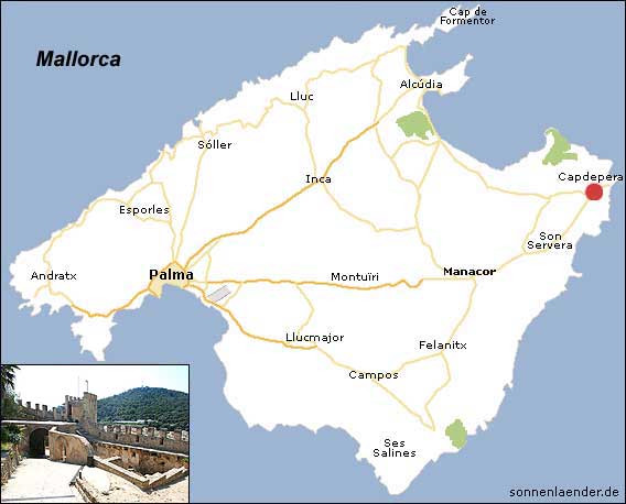 Karte / Position: Castell de Capdepera