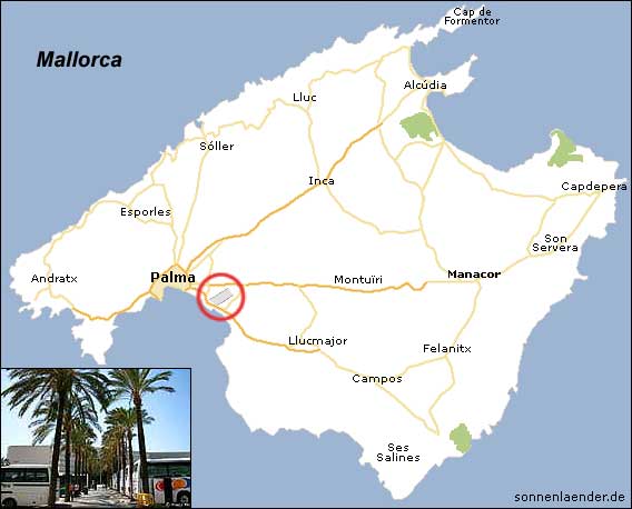 Karte / Position: Flughafen von Palma