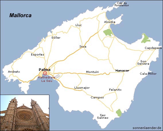 Karte / Position: Kathedrale La Seu in Palma de Mallorca