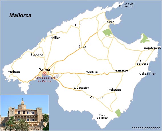Karte / Position: Königspalast in Palma