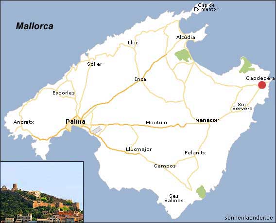Karte / Position: Castell de Capdepera